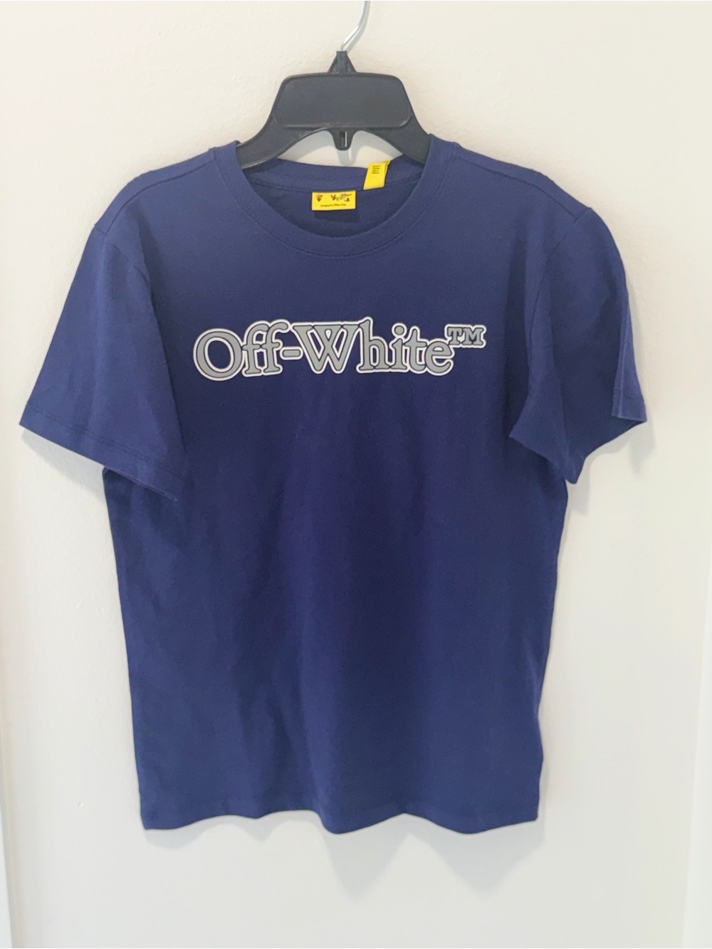 Off-White Navy Graphic Logo Short Sleeve Tee